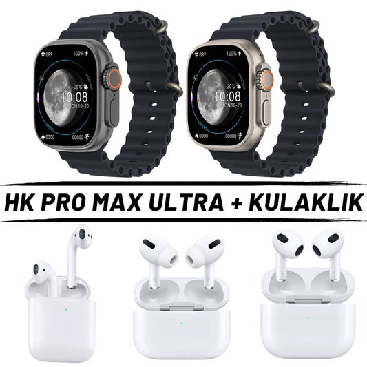 Watch 9 HK Premium Akıllı Saat + Kulaklık
